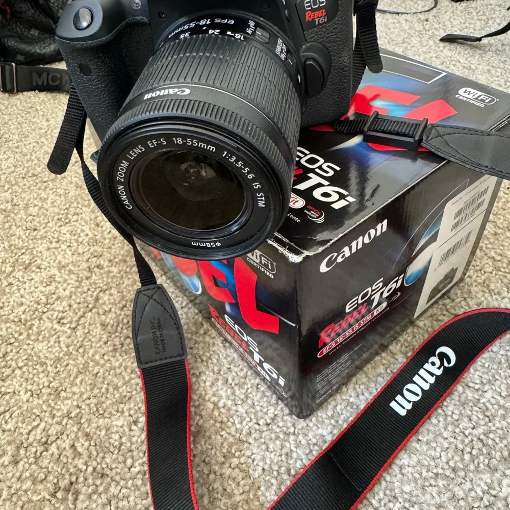 Canon EOS Rebel T6i Black DSLR Camera